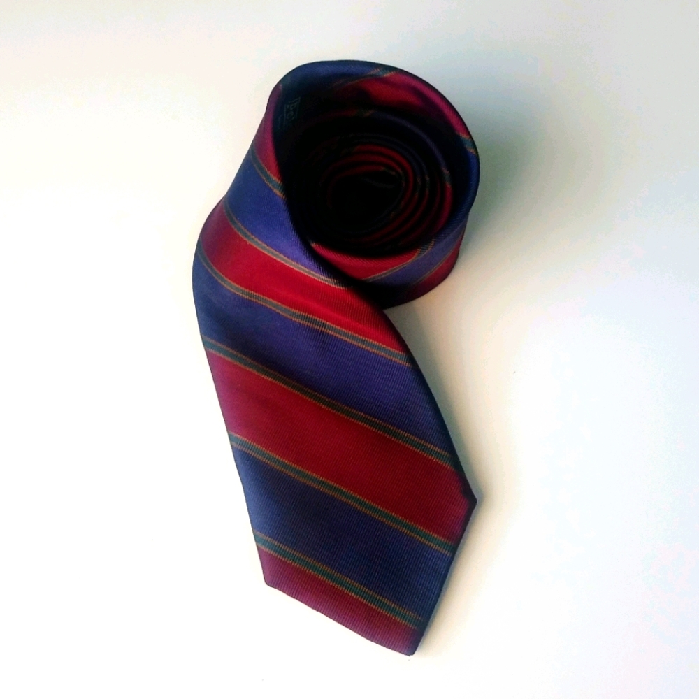 VTG Polo Ralph Lauren Striped 100% Silk Tie